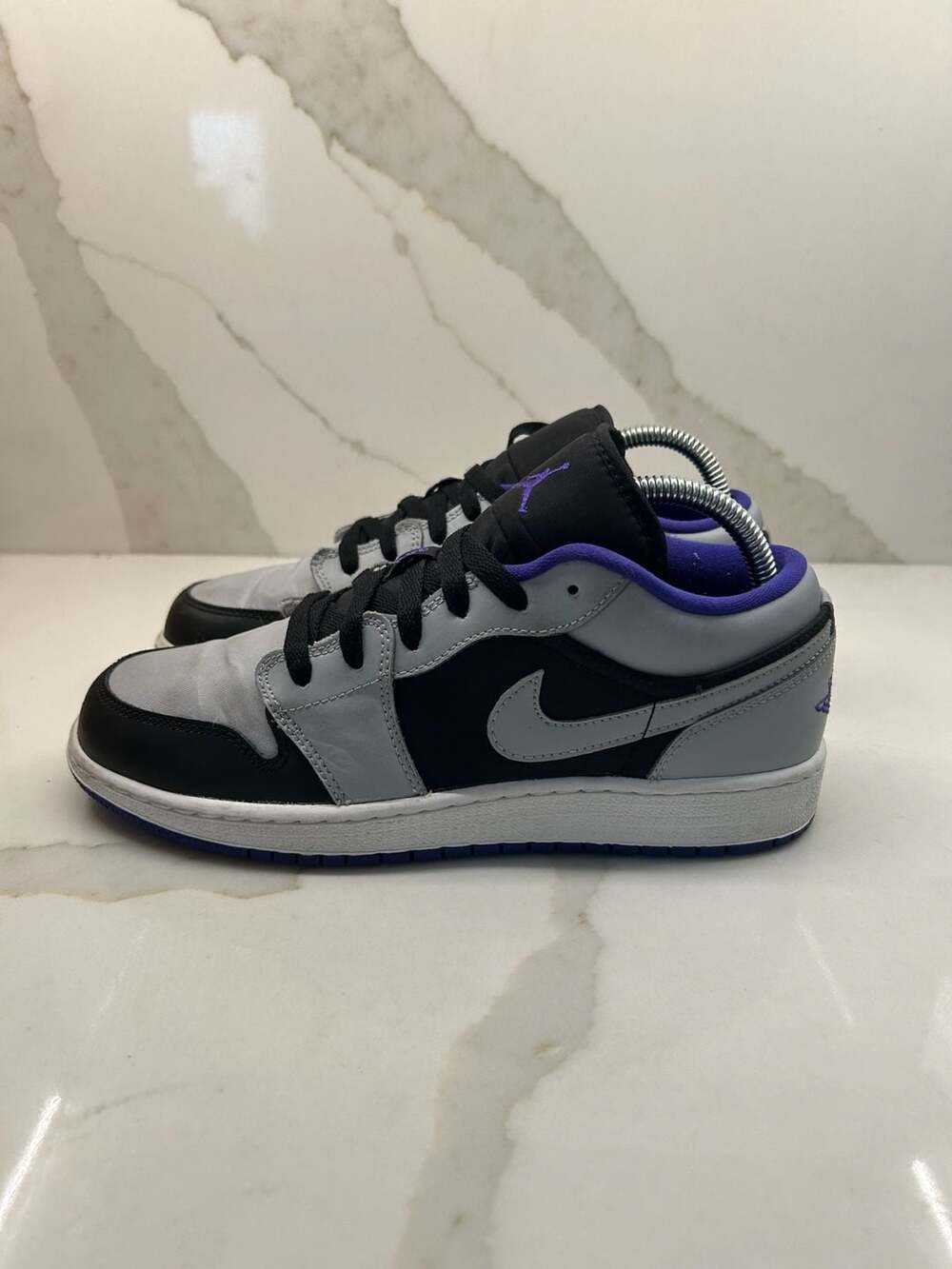 Air Jordan 1 Low GS 'Cement Fire Red' - Black/Cement Grey/White/Fire Red